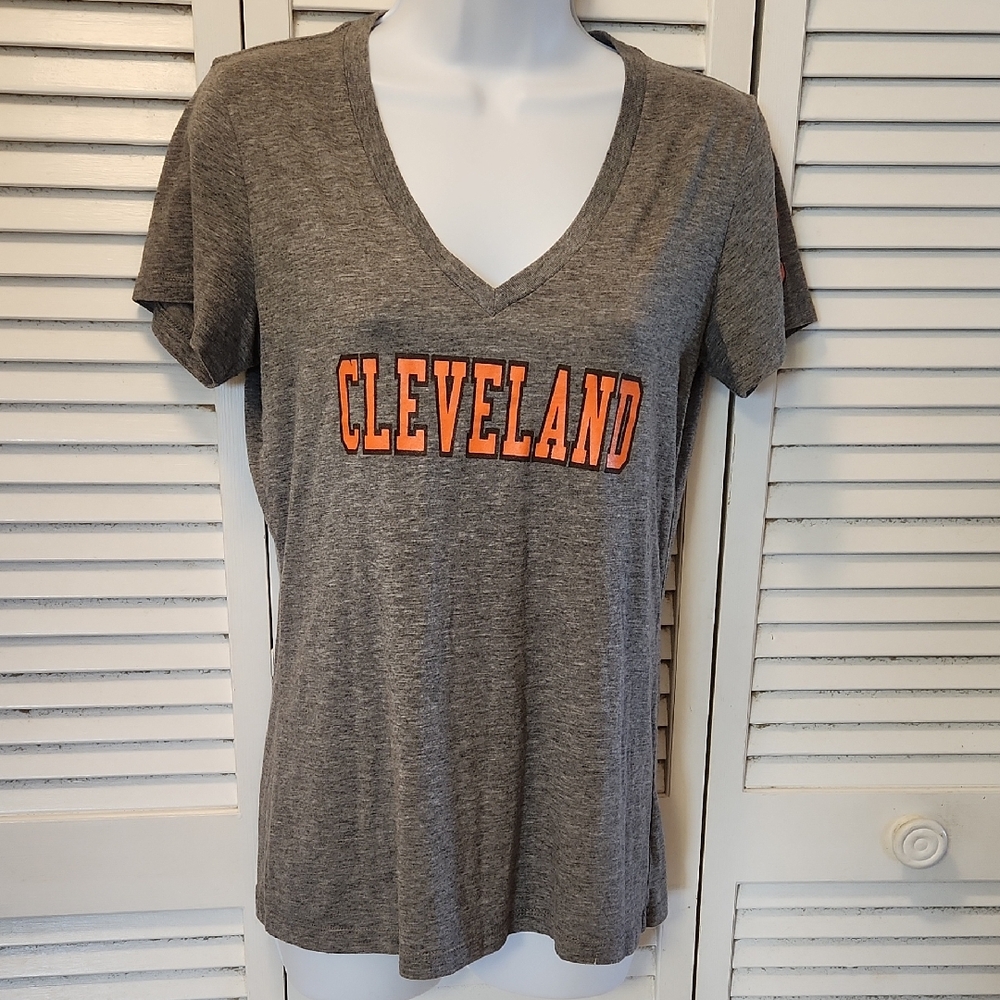 Bella D. Gray Cleveland V-Neck Tee